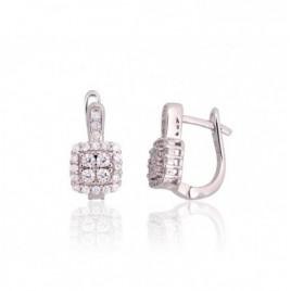 Sidabriniai auskarai ant cilindrinės spynos0