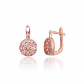 Sidabriniai auskarai ant cilindrinės spynos0