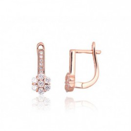 Sidabriniai auskarai ant cilindrinės spynos0