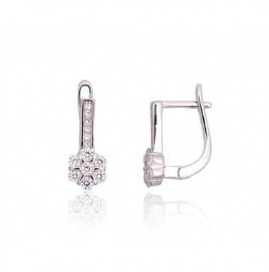 Sidabriniai auskarai ant cilindrinės spynos0