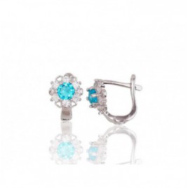 Sidabriniai auskarai ant cilindrinės spynos0