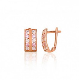 Auksiniai auskarai ant cilindrinės spynos0