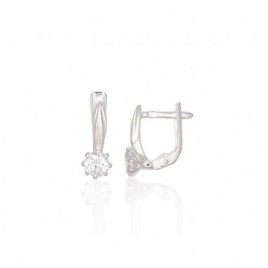 Sidabriniai auskarai ant cilindrinės spynos0