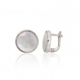 Sidabriniai auskarai ant cilindrinės spynos0