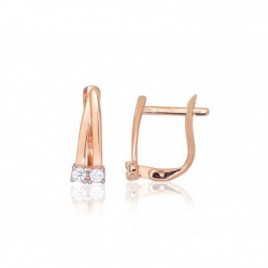 Auksiniai auskarai ant cilindrinės spynos0