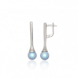 Sidabriniai auskarai ant cilindrinės spynos0