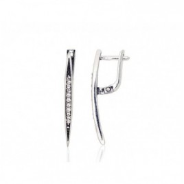 Sidabriniai auskarai ant cilindrinės spynos0