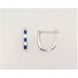 Sidabriniai auskarai ant cilindrinės spynos0