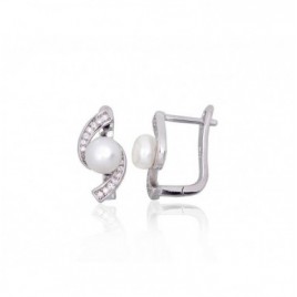 Sidabriniai auskarai ant cilindrinės spynos0