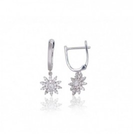 Sidabriniai auskarai ant cilindrinės spynos0