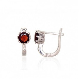 Sidabriniai auskarai ant cilindrinės spynos0