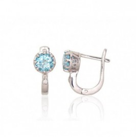 Sidabriniai auskarai ant cilindrinės spynos0