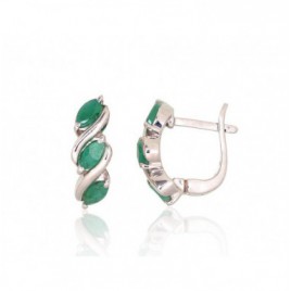 Sidabriniai auskarai ant cilindrinės spynos0