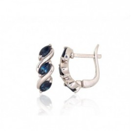 Sidabriniai auskarai ant cilindrinės spynos0