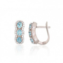 Sidabriniai auskarai ant cilindrinės spynos0