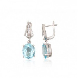 Sidabriniai auskarai ant cilindrinės spynos0