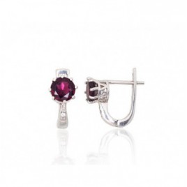 Sidabriniai auskarai ant cilindrinės spynos0