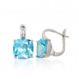 Sidabriniai auskarai ant cilindrinės spynos0