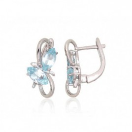 Sidabriniai auskarai ant cilindrinės spynos0