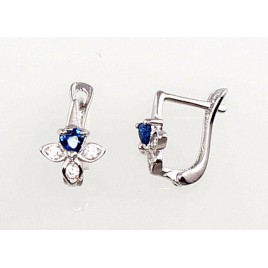 Sidabriniai auskarai ant cilindrinės spynos0