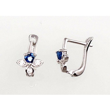 Sidabriniai auskarai ant cilindrinės spynos0