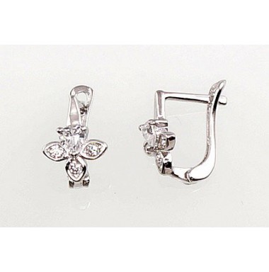 Sidabriniai auskarai ant cilindrinės spynos0