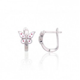 Sidabriniai auskarai ant cilindrinės spynos0