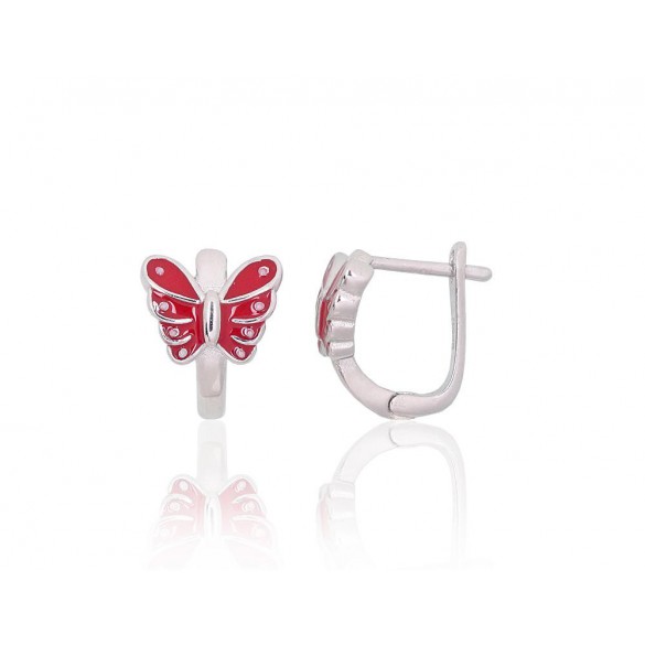 Sidabriniai auskarai ant cilindrinės spynos0