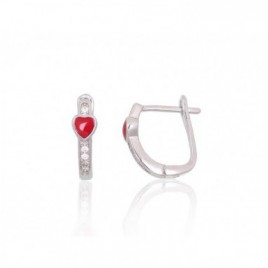 Sidabriniai auskarai ant cilindrinės spynos0