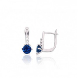 Sidabriniai auskarai ant cilindrinės spynos0