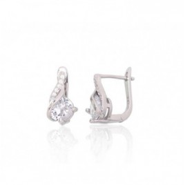 Sidabriniai auskarai ant cilindrinės spynos0