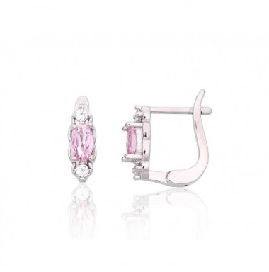 Sidabriniai auskarai ant cilindrinės spynos0