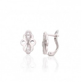 Sidabriniai auskarai ant cilindrinės spynos0