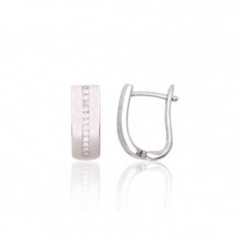 Sidabriniai auskarai ant cilindrinės spynos0