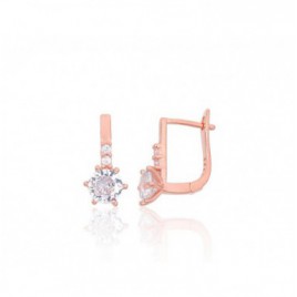 Sidabriniai auskarai ant cilindrinės spynos0