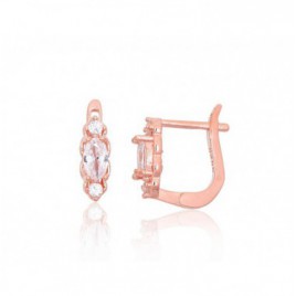 Sidabriniai auskarai ant cilindrinės spynos0