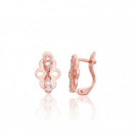 Sidabriniai auskarai ant cilindrinės spynos0