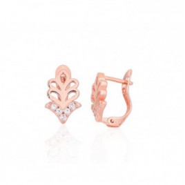 Sidabriniai auskarai ant cilindrinės spynos0