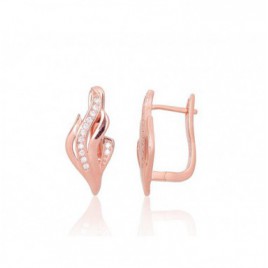 Sidabriniai auskarai ant cilindrinės spynos0