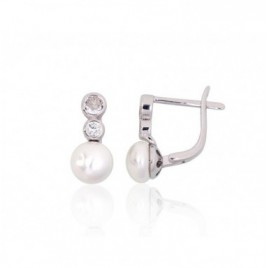 Sidabriniai auskarai ant cilindrinės spynos0