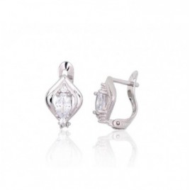 Sidabriniai auskarai ant cilindrinės spynos0