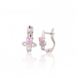 Sidabriniai auskarai ant cilindrinės spynos0