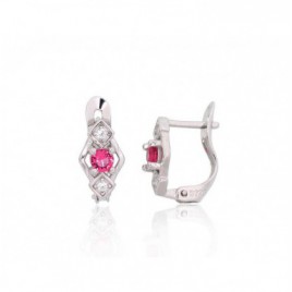 Sidabriniai auskarai ant cilindrinės spynos0