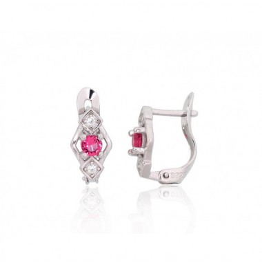 Sidabriniai auskarai ant cilindrinės spynos0