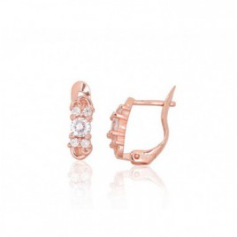 Sidabriniai auskarai ant cilindrinės spynos0