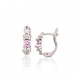 Sidabriniai auskarai ant cilindrinės spynos0