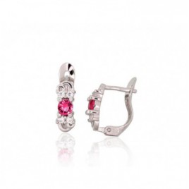 Sidabriniai auskarai ant cilindrinės spynos0