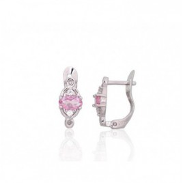 Sidabriniai auskarai ant cilindrinės spynos0