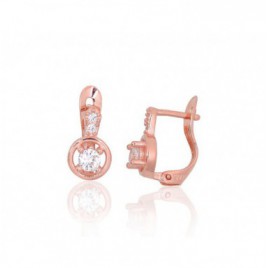 Sidabriniai auskarai ant cilindrinės spynos0