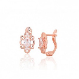 Sidabriniai auskarai ant cilindrinės spynos0